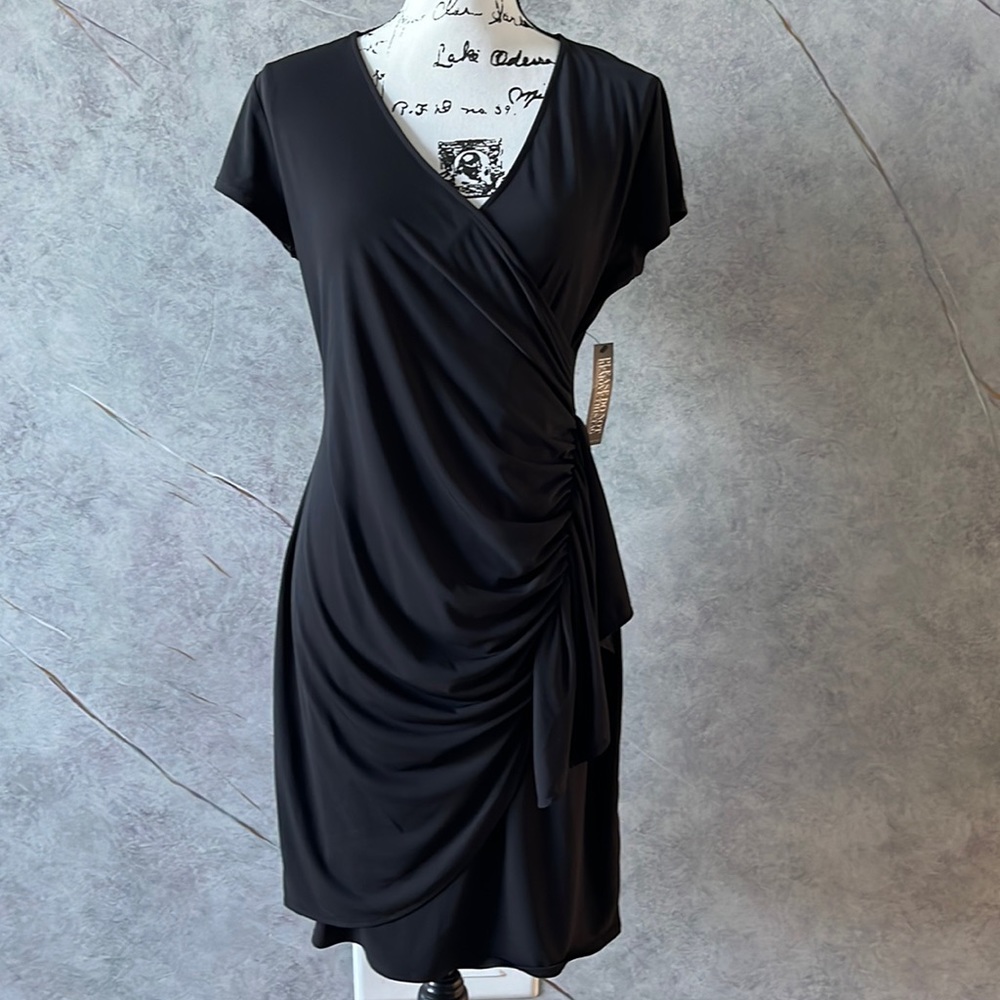 New York & Company Wrap Dress-Black